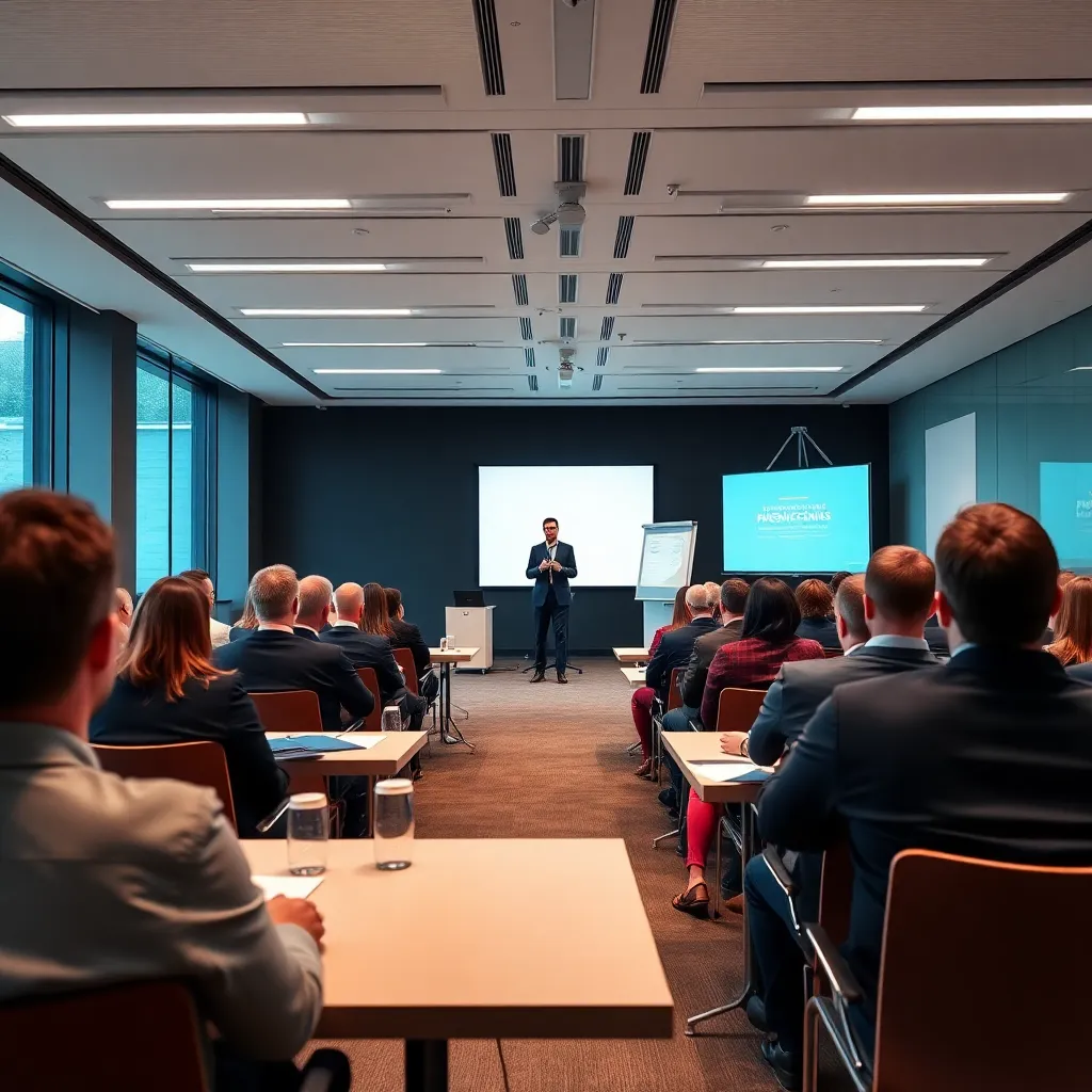 Presentator die interactie aangaat met publiek tijdens openingsminuten